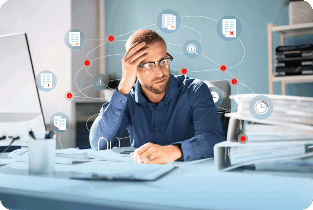 Icon representing financial risks and inefficiencies caused by manual freight invoice processing